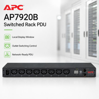 APC AP7920B 1U Rack PDU Unité de distribution d'alimentation intelligente 2,5 kW/208 V 12 A Acier 8 prises Usage industriel pour armoires rack