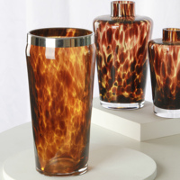 Bocaux en verre personnalisés vintage à imprimé léopard ambré pour la fabrication de bougies, bocal en verre pour bougies parfumées