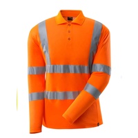 Camisa de Trabajo Reflectante de Seguridad de Alta Visibilidad Antiarrugas para Hombre, Talla Grande, Manga Larga, Informal para Exteriores, Tejido Jersey Sólido Transparente