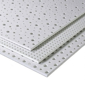 Plaque de plâtre perforée hexagonale à <span class=keywords><strong>prix</strong></span> d'usine, supporte des trous carrés de 12 mm, 2400x1200x12 mm - Product Image 1