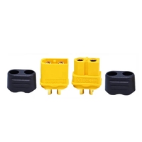 Connecteur mâle femelle Amass XT60H XT60H-F XT60H-M XT60-H XT60 Bullet Plug avec couvercle noir