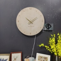 Horloge murale décorative moderne de luxe en métal et marbre de style nordique de 60 cm pour salon