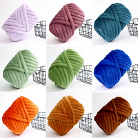 Pelote de fil Super Volumineuse 2 cm en Polyester/Acrylique Teint Doux pour Tricot DIY, Matériel pour Coussin, Sac à Main, Décoration Intérieure