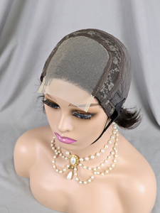 Perruque bouclée Pixie avec fermeture en dentelle 4x4, 100% cheveux humains non traités, brésiliens, raie latérale, vierges Remy, lisses, pour femmes noires - Product Image 6