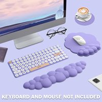 Clavier souris tapis de poignet repose-main mousse à mémoire de forme Silicone cuir tapis de souris ensemble de tapis de poignet
