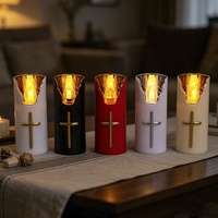 Bougies LED électroniques les plus vendues pour le commerce extérieur, bougies décoratives pour les églises européennes et américaines, lumières décoratives d'Halloween