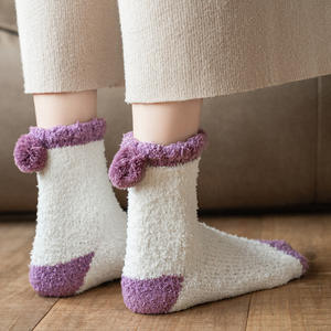 Autumn and Winter Home Sleep Thick Warm Japanese <strong>Lady</strong> Sweet <strong>Slipper</strong> <strong>Socks</strong> - Product Image 6