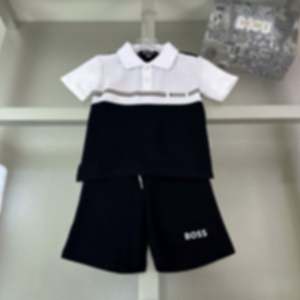 Nuevo Conjunto de Verano para Niños, Diseño Lujoso, Casual, Corte Ajustado, Manga Corta, Estilo Juvenil, Contrastes Vibrantes, Poliéster/Algodón - Product Image 3