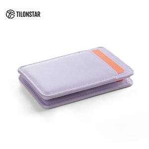 TILONSTAR TWW263 Fashion Magnetic <b>ID</b> Wallet RFID Credit Luxury Leather Card <b>Holder</b> for Mobile Phone Back Cardholder - Product Image 2