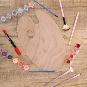 LISI Artist Oval Oil Paint Paleta de <span class=keywords><strong>madera</strong></span> para paletas de arte Mezcla de colores - Product Image 4