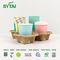 Gobelets en papier jetables à paroi simple, logo personnalisé, qualité alimentaire, imperméables, écologiques, pour café, thé, jus, boissons