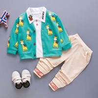 Ensemble de mode trois pièces en velours côtelé pour bébés garçons de 0 à 5 ans, printemps et automne