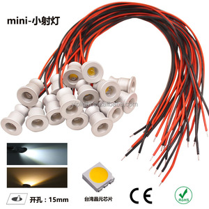 Mini <span class=keywords><strong>spot</strong></span> <span class=keywords><strong>LED</strong></span> noir 1W, éclairage encastré, DC 3V 12V, petit éclairage de plafond, vitrine, armoire, IP65, éclairage de placard - Product Image 4