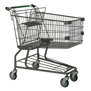 アジアスタイルショッピングトロリースーパーマーケット機器金属折りたたみトロリー - Product Image 1