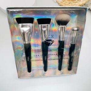 Pinceau de maquillage végétalien personnalisé avec logo, manche en bois, virole en aluminium, respectueux de la peau, pour poudre visage - Product Image 3