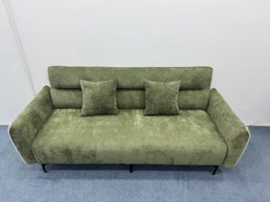 Modern 3-Seater Chenille Fabric Sofa, Comfortable Living Room Couch with Pillows - Product Image 1