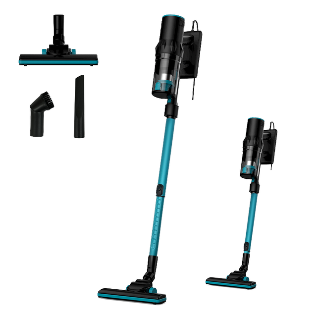 Lightweight Cordless Upright Handheld Vacuum Cleaner Portable Battery-Powered Bagless Cleaner for Car and Home Dry Use