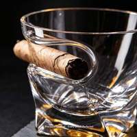 Verre à shot de whisky en cristal sans plomb, mini carré, avec logo personnalisé, design de luxe pour cadeaux d'affaires haut de gamme et décoration de bar à domicile