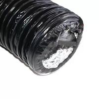 Conduit composite renforcé en fil d'acier et feuille d'aluminium PVC flexible pour l'isolation thermique industrielle, destiné à la ventilation CVC commerciale