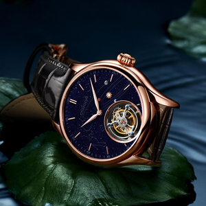 OEM Custom Starry Sky Tourbillon <b>Watch</b>, Stainless Steel <b>Case</b>, Business Style Men's Mechanical Wristwatch - Product Image 4