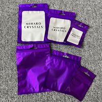 Sac d'emballage noir refermable avec fermeture éclair, sac en aluminium avec fermeture éclair, sac refermable anti-odeur, sacs en mylar 3,5 avec fermeture éclair