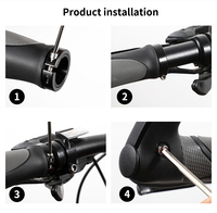 Nouvelle Image confortable vtt vélo poignée barre de verrouillage extrémité en caoutchouc guidon couverture amortisseur caractéristique cyclisme accessoires pour