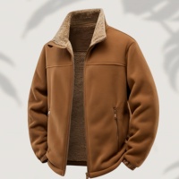 Veste d'hiver personnalisée pour homme, veste écologique, veste décontractée et tendance, fermeture éclair sur le col, logo sur le devant
