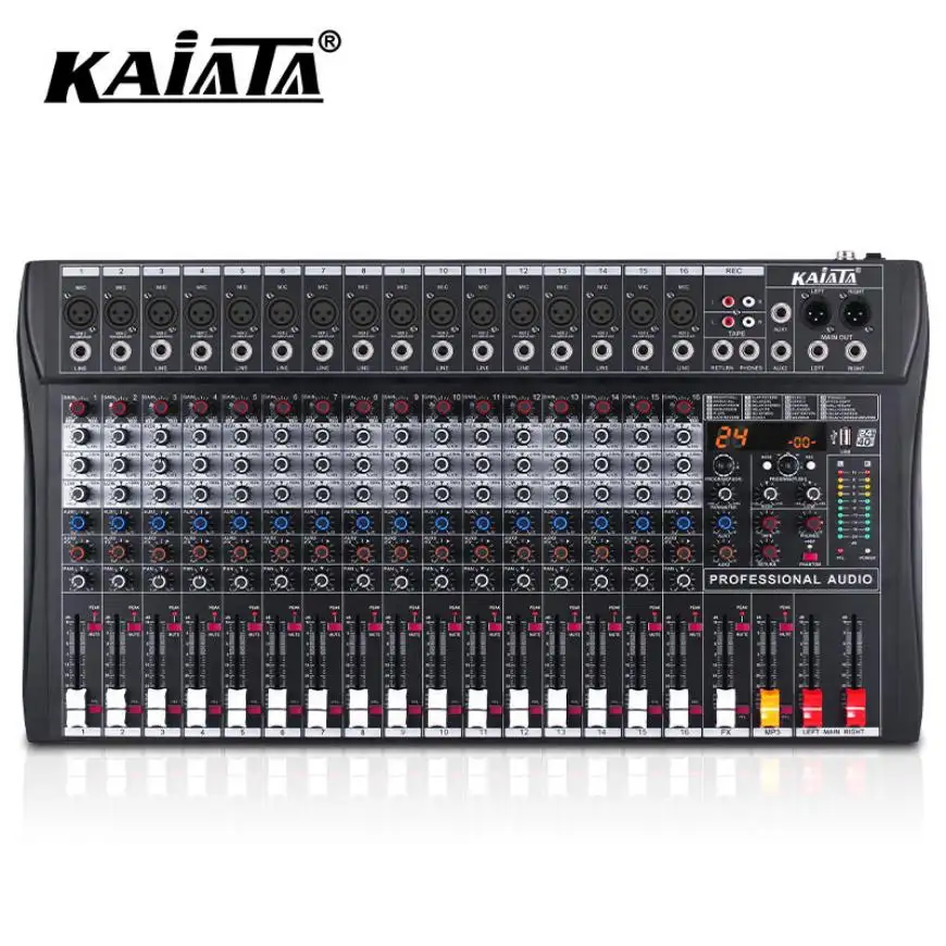 KAIKA RX16-3 Beliebte 16-Kanal DSP-Effekt-Controller profession elle Bühne Soundkarte Live-Aufnahme Audio Mixer