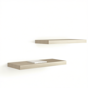 Estantes Flotantes de Pared de Roble, 23.6x9.3x1.5 Pulgadas, MDF, Juego de 2 Piezas, Diseño Minimalista para Sala de Estar, Exhibición y Almacenamiento - Product Image 1