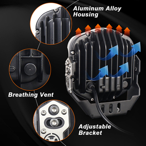 Feux de travail LED OVOVS pour <span class=keywords><strong>camion</strong></span> tout-terrain, 95W, 7 pouces, avec faisceau haut et bas, pour véhicule universel, Jeep, tout-terrain, <span class=keywords><strong>4x4</strong></span> - Product Image 6