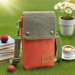 Wholesale Canvas Mobile Phone Bag Passport <strong>Holder</strong> Cash Id <strong>Card</strong> Ladies Crossbody Bag Single Shoulder Pouch Travel Messenger Bag - Product Image 4