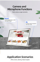 Tablette PC Android NFC à écran tactile en forme de L de 27 pouces avec affichage d'animation pour la commande d'affiches de menu numérique de restaurant POS/Kiosk