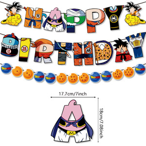 Kit <span class=keywords><strong>de</strong></span> Decoración para Fiesta <span class=keywords><strong>de</strong></span> Cumpleaños con Temática <span class=keywords><strong>de</strong></span> Dragón <span class=keywords><strong>Ball</strong></span>, con Pancartas, Adornos para Pastel, Globos, Decoración Fácil <span class=keywords><strong>de</strong></span> Hacer para Fiestas <span class=keywords><strong>de</strong></span> Niños - Product Image 3