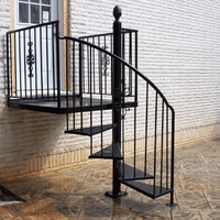CBMMart extérieur antique structure en fonte française marches en acier escalier en colimaçon