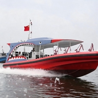 Bateau à moteur à grande vitesse Grandsea AL-1250 en aluminium de 12,5 m pour 11 personnes, bateau de tourisme à grande vitesse, jet ski, bateau-voiture à vendre
