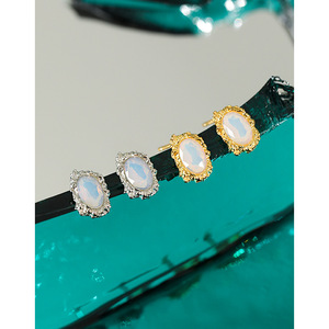 WMET371 S925 <span class=keywords><strong>orecchini</strong></span> ovali in argento Sterling <span class=keywords><strong>opale</strong></span> <span class=keywords><strong>con</strong></span> gioielli eleganti regalo per donne ragazze fidanzamento anniversario di matrimonio - Product Image 4