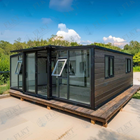 Maison conteneur portable et extensible FLKT, étanche, garantie 2 ans, fabrication directe, maison modulaire préfabriquée avec système solaire