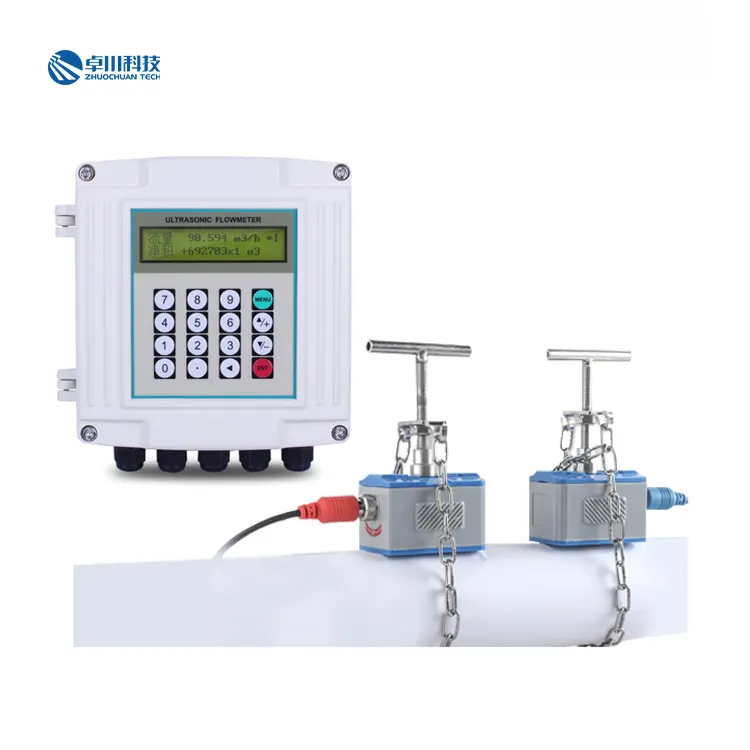 China Medidor fluxo ultrassônico portátil Medidor fluxo óleo