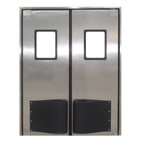 Portes battantes en verre en acier inoxydable de qualité industrielle GMP avec surface finie et décoration hermétique pour salle blanche