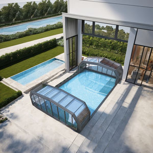 Intrekbare Aluminium Luifel Buiten Tuin Waterdicht Zomerhuis Kleine Prefab Huis Gehard Glas Lamellen Pergola Kit - Product Image 6