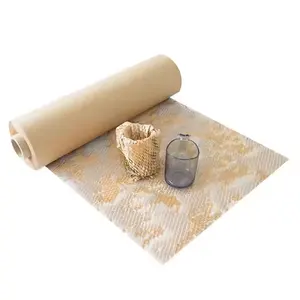 Promesse de qualité taille personnalisée couleur coussin tampon papier d'emballage Kraft rouleau de papier nid d'abeille avec boîte d'emballage