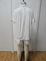Ensemble de pyjama 2 pièces à motif floral 2026, fermeture à cordon respirante, adapté à tous les pyjamas pour femmes