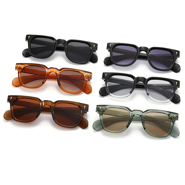 Hot Selling Luxury Designer Sunglasses for Men Women Square Retro Fashion Smart Modern Shades Custom White Gold Red Yellow
