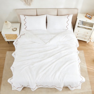 Parures de lit brodées 600TC hypoallergéniques respirantes, <span class=keywords><strong>tissage</strong></span> personnalisé, emballage en boîte, vente en gros pour distributeurs mondiaux - Product Image 6