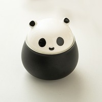 Logo personnalisé noir mignon Panada pot à thé en céramique pour le bureau maison café