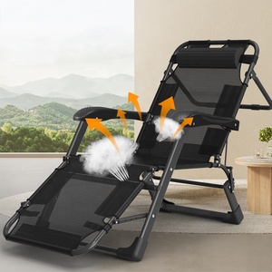 Lit de pause déjeuner portable extérieur camping chaise pliante lit chaise longue de jardin chaise - Product Image 6