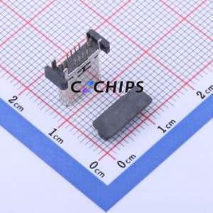 GT-USB-7038B USB Connector Through hole Component (THT) Connector Type-C USB 2.0 Female Through Hole - Product Image 2