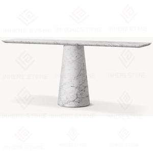 Table <span class=keywords><strong>de</strong></span> console moderne pour hall d'<span class=keywords><strong>entrée</strong></span> et salon, en marbre <span class=keywords><strong>de</strong></span> pierre naturelle, avec pieds coniques - Product Image 2