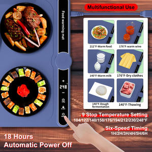 Premium Foldable <b>Electric</b> Warming Tray Full Surface Heating Rollable Placemat/<b>Pad</b> Versatile Silicone Nano Material Food Warmer - Product Image 3