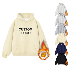 Felpa con Cappuccio in Cotone French Terry Ricamato, Personalizzabile con Grafica, Oversize, 420 Grammi, in Pile per l'Inverno - Product Image 3